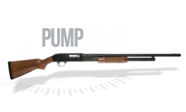 Espingarda BSA 5T 84 Pump cal 12 Cano 610 Pump coronha PP ou Pistol Grip - Oxidada ou Natural